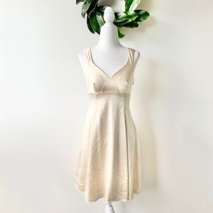 Champagne Satin Slip Dress
